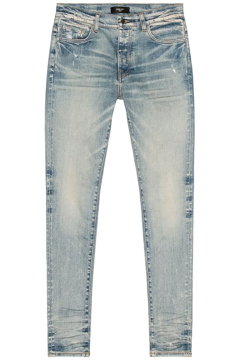 Amiri Stack Skinny Jeans in Clay Indigo