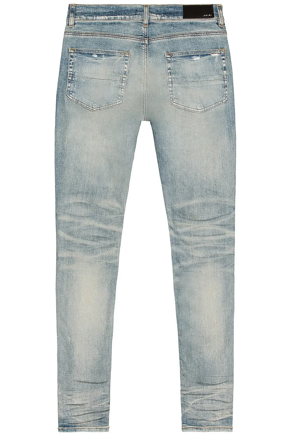 Amiri Stack Skinny Jeans in Clay Indigo