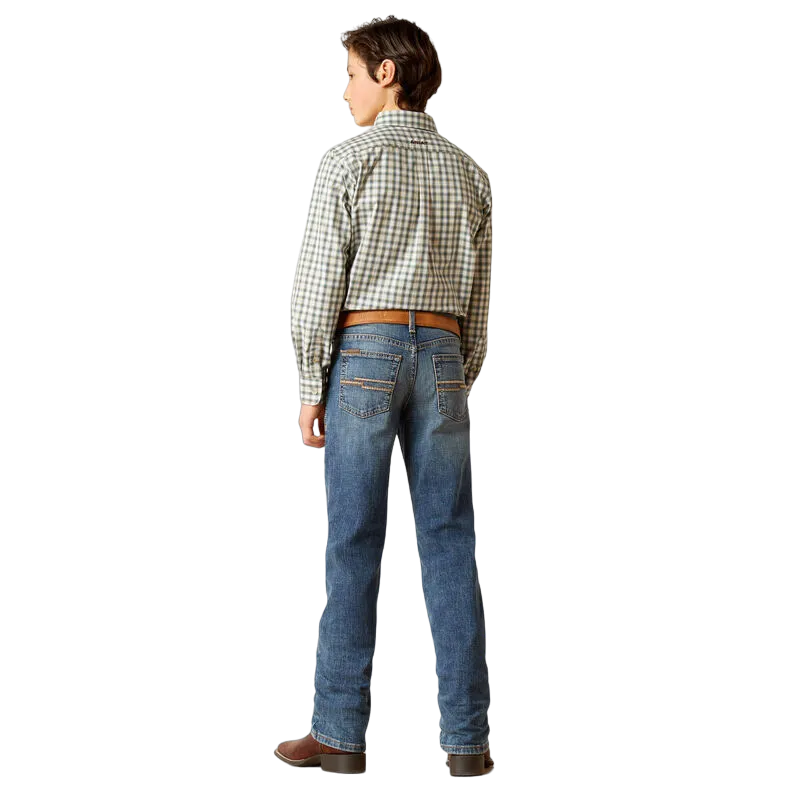 Ariat Boy's Paul Medium Wash Slim Fit Straight Leg Jeans