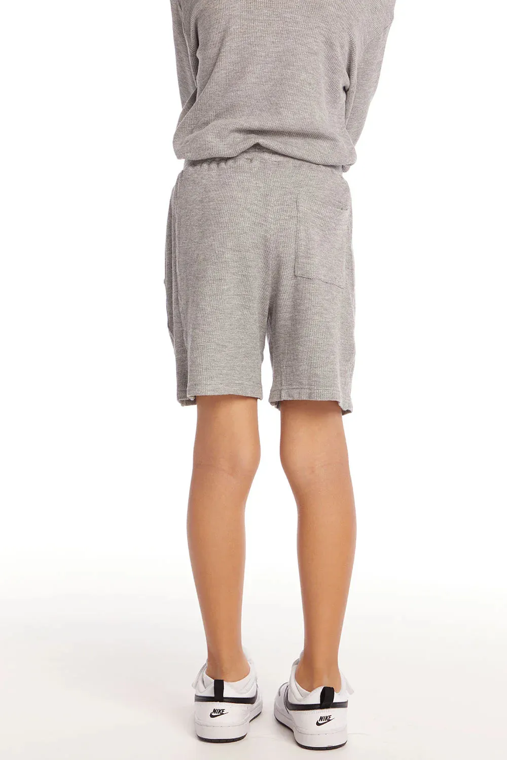 CHA Grey Waffle Knit Boat Day Shorts