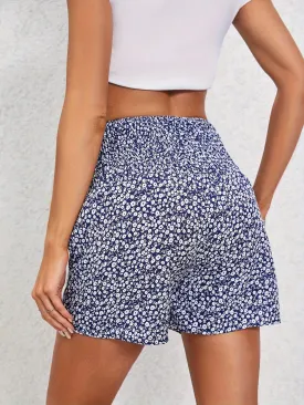 Chic Floral Print Wide Leg Shorts Perfect for Summer