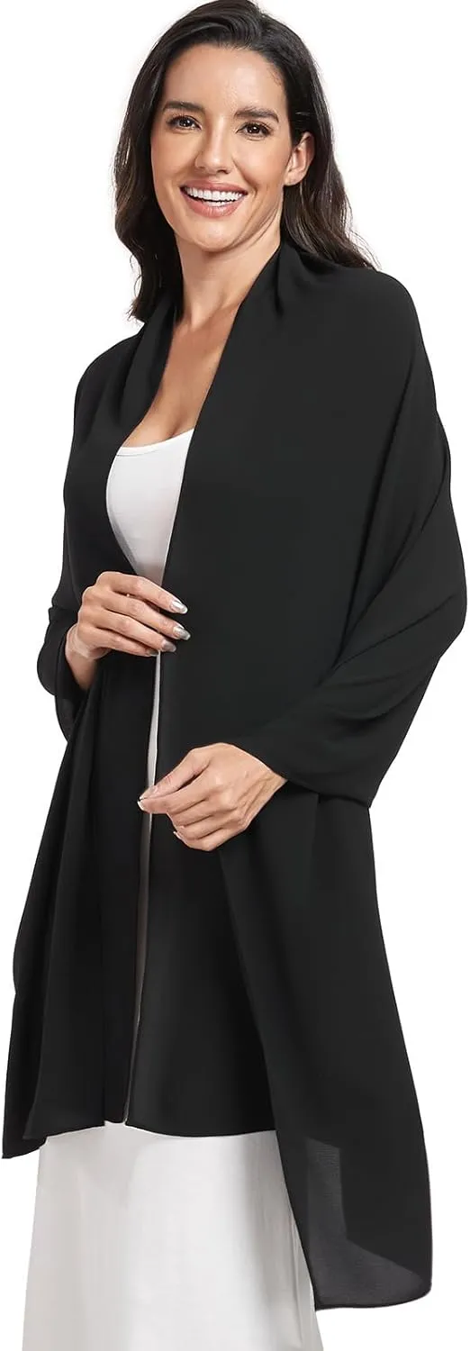 Chiffon Shawl and Wraps for Women Warm Scarves Wedding Evening Bridal Scarfs Pashmina Shawls