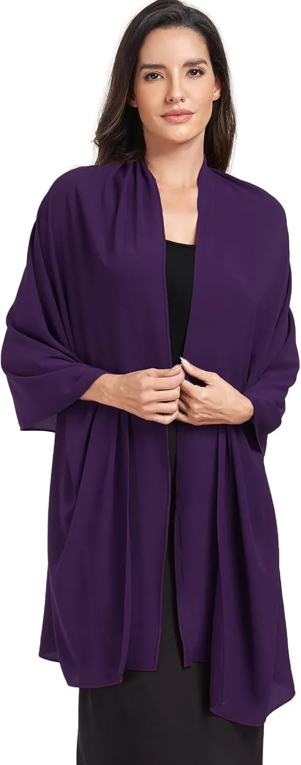 Chiffon Shawl and Wraps for Women Warm Scarves Wedding Evening Bridal Scarfs Pashmina Shawls