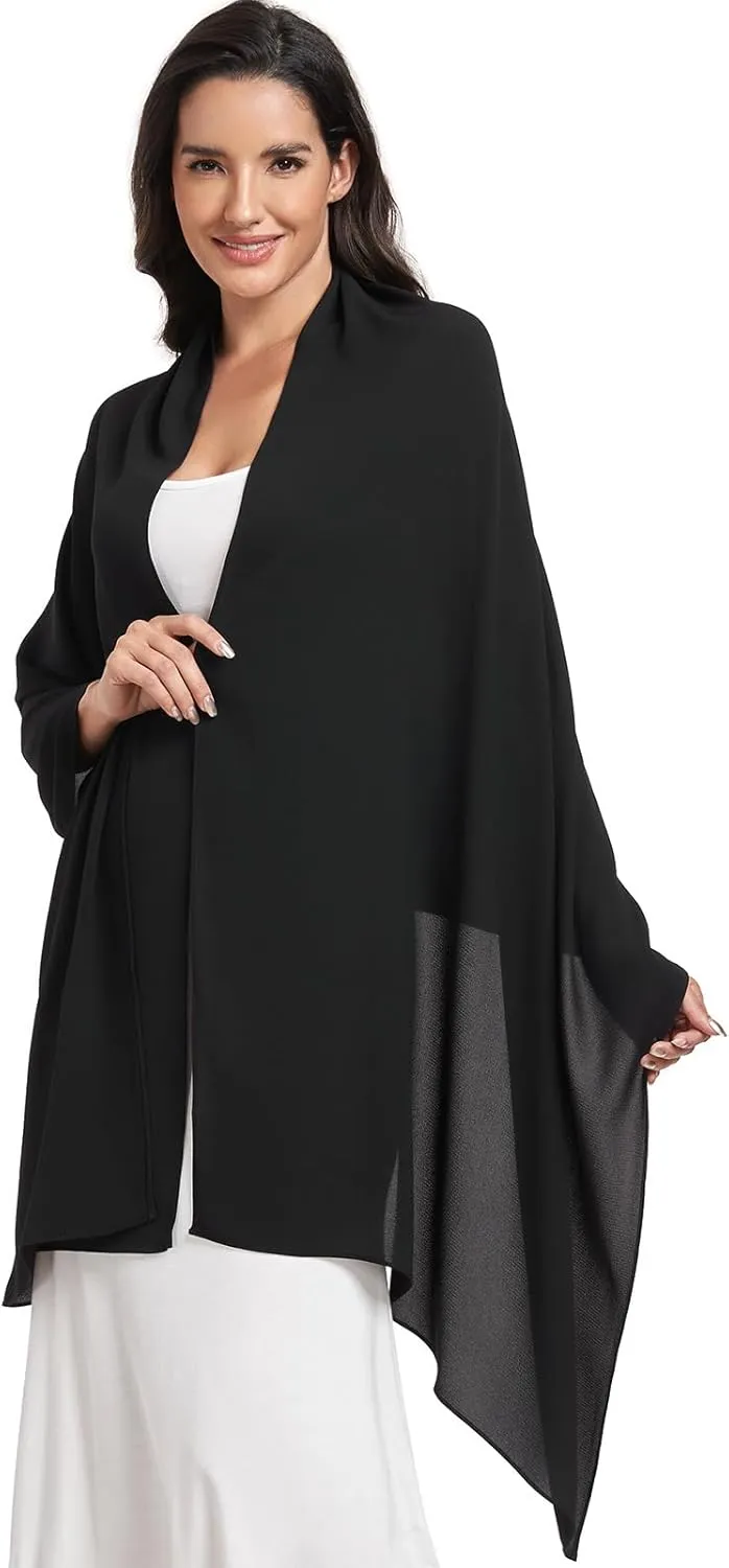 Chiffon Shawl and Wraps for Women Warm Scarves Wedding Evening Bridal Scarfs Pashmina Shawls