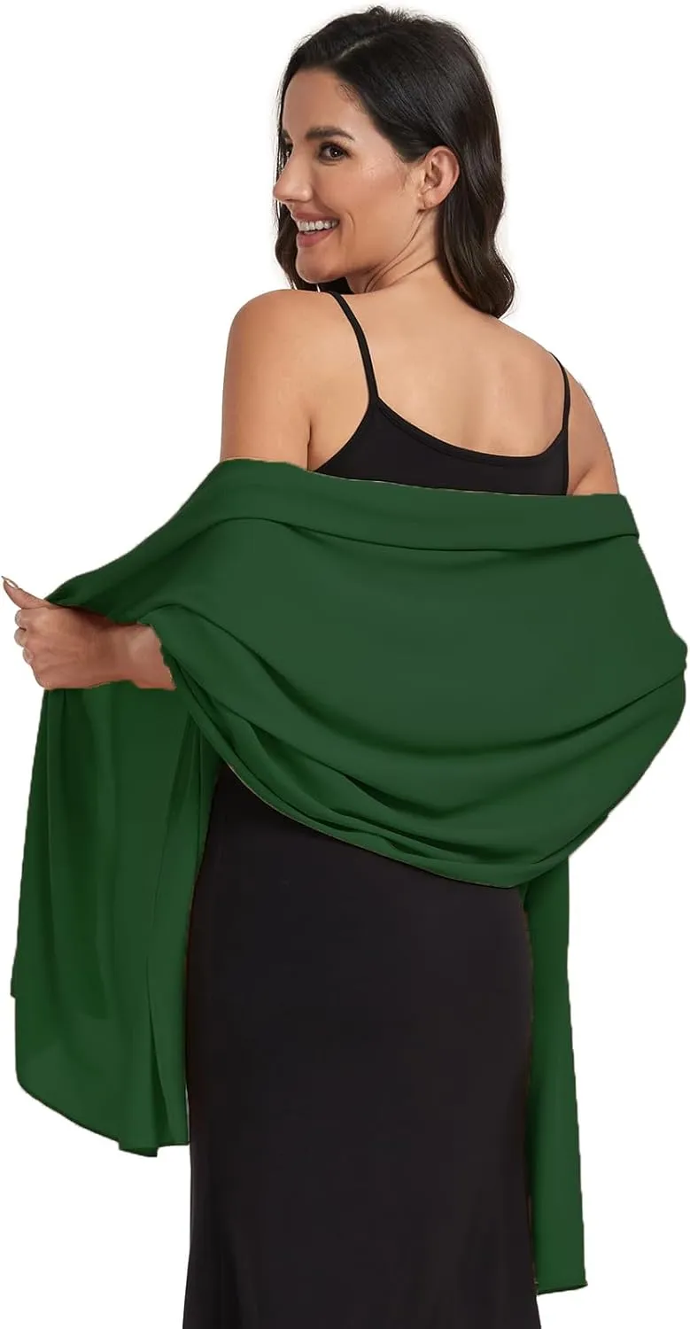Chiffon Shawl and Wraps for Women Warm Scarves Wedding Evening Bridal Scarfs Pashmina Shawls