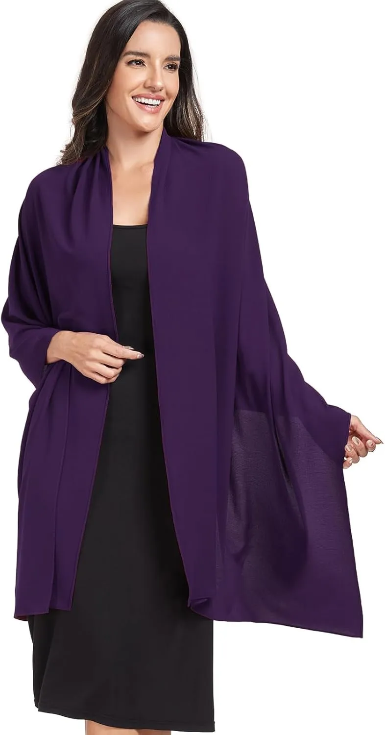 Chiffon Shawl and Wraps for Women Warm Scarves Wedding Evening Bridal Scarfs Pashmina Shawls