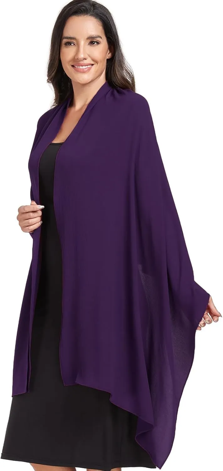 Chiffon Shawl and Wraps for Women Warm Scarves Wedding Evening Bridal Scarfs Pashmina Shawls