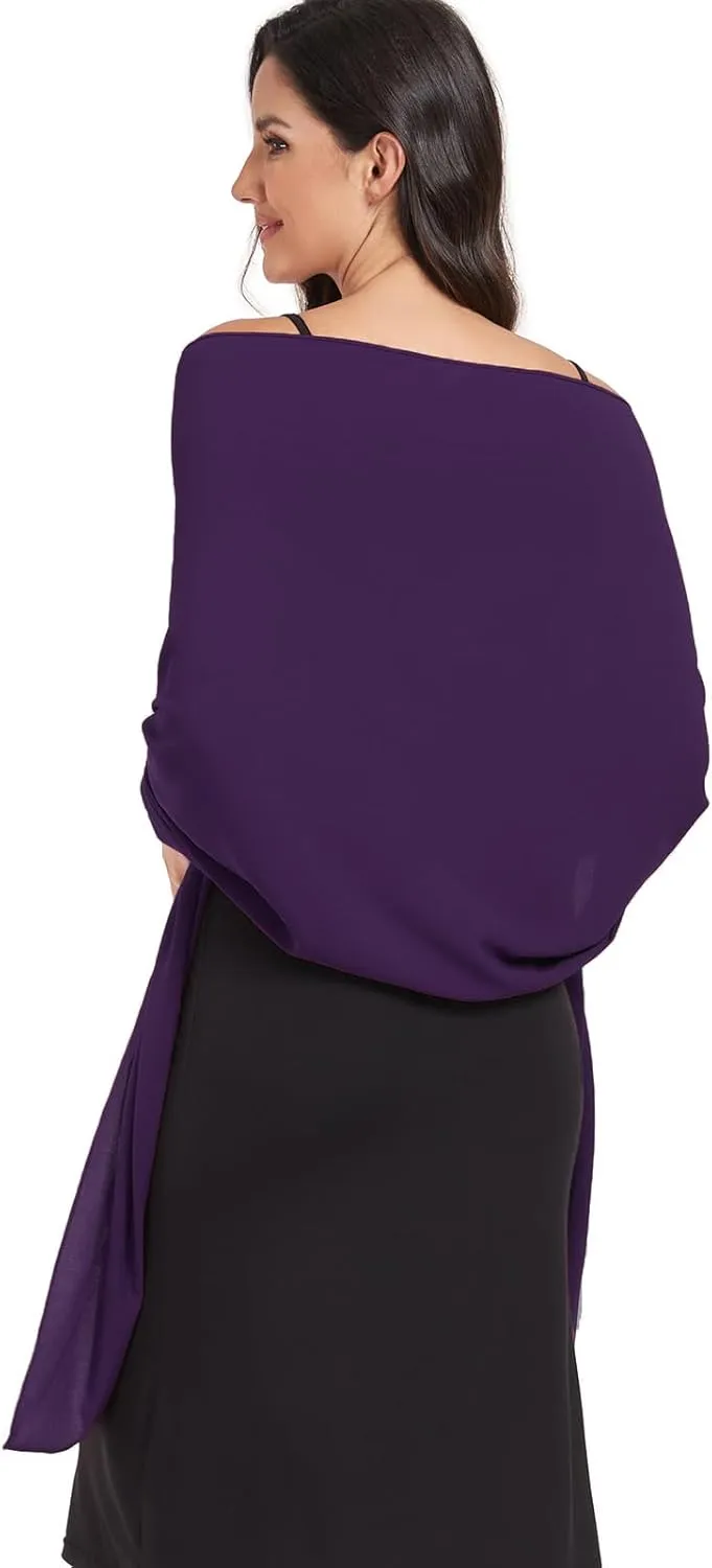 Chiffon Shawl and Wraps for Women Warm Scarves Wedding Evening Bridal Scarfs Pashmina Shawls