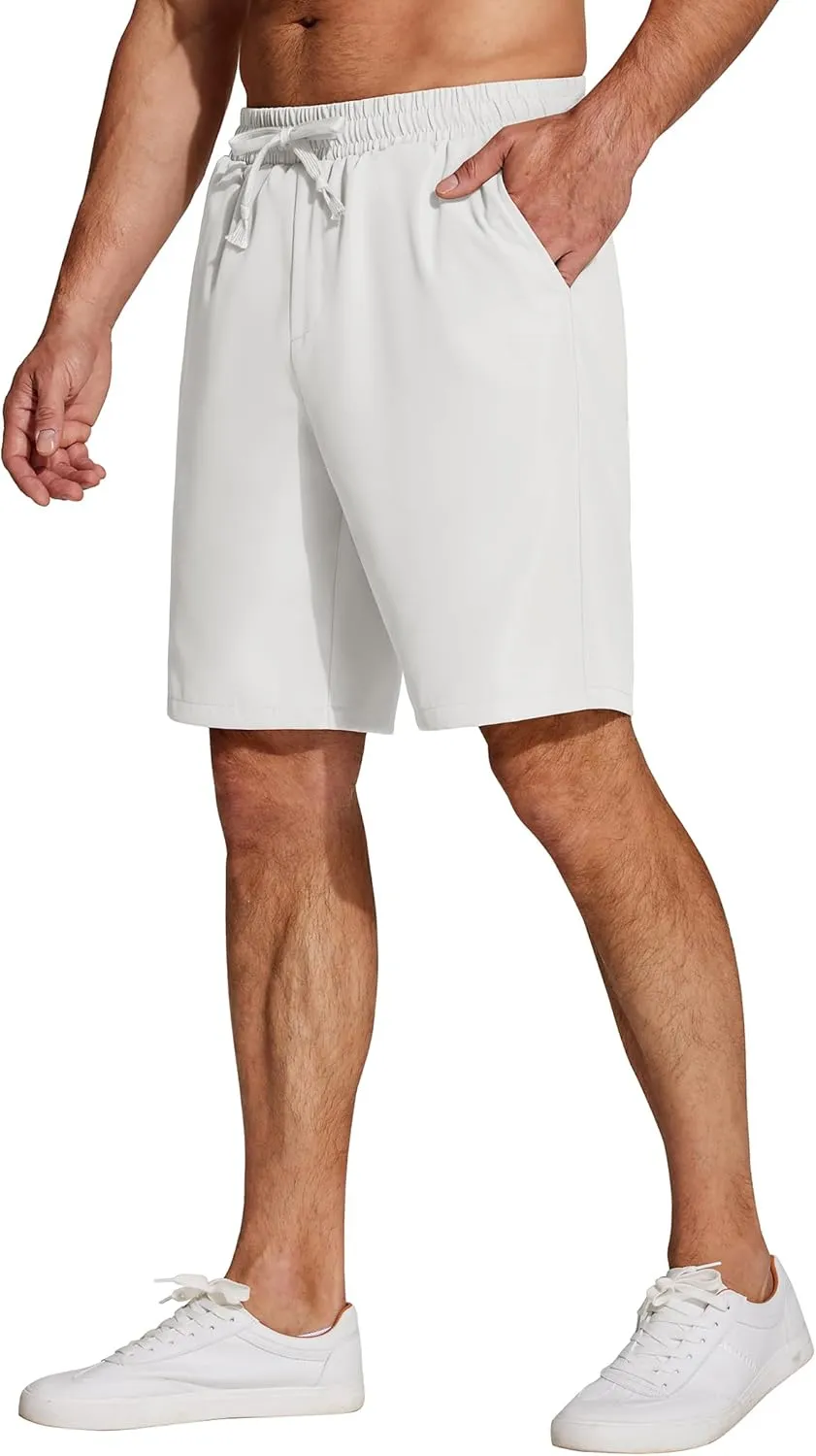 COOFANDY Men's Casual Drawstring Shorts Lightweight Elastic Waist Walking Shorts with Pockets