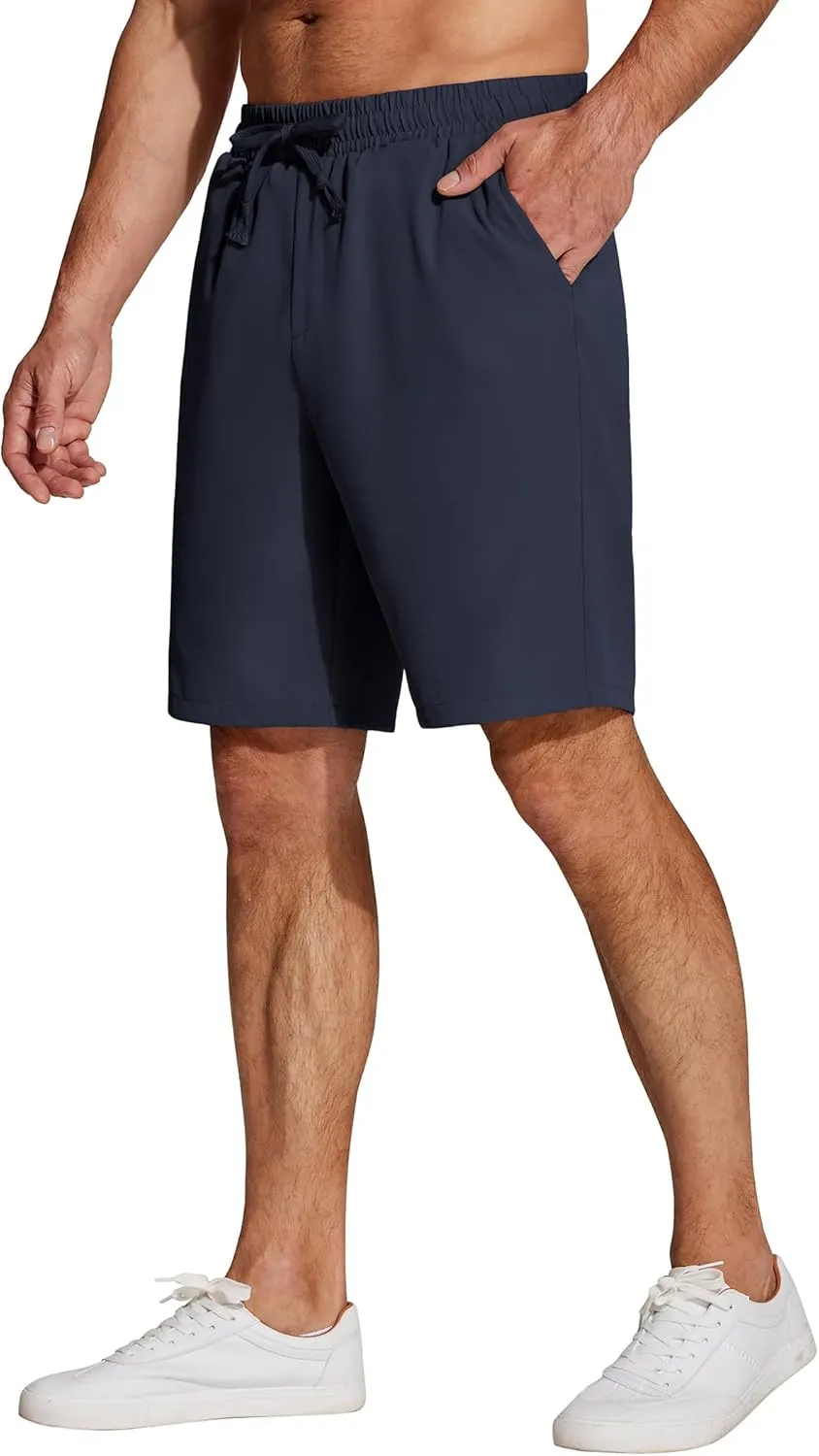 COOFANDY Men's Casual Drawstring Shorts Lightweight Elastic Waist Walking Shorts with Pockets