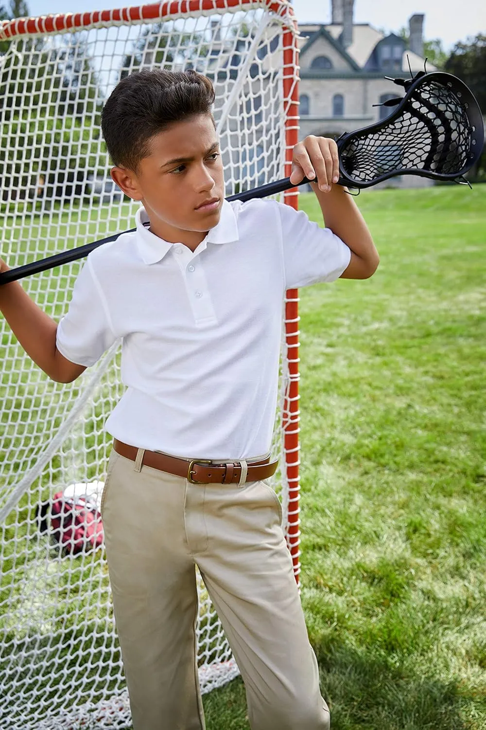French Toast Boys' 2-Pack Short Sleeve Pique Polo Shirt