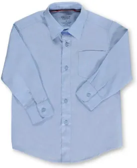 French Toast Boys' Expandable Collar Button Down Dress Shirt with Long Sleeves (Standard & Husky)