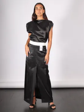 Long Skirt in Black by MM6 Maison Margiela