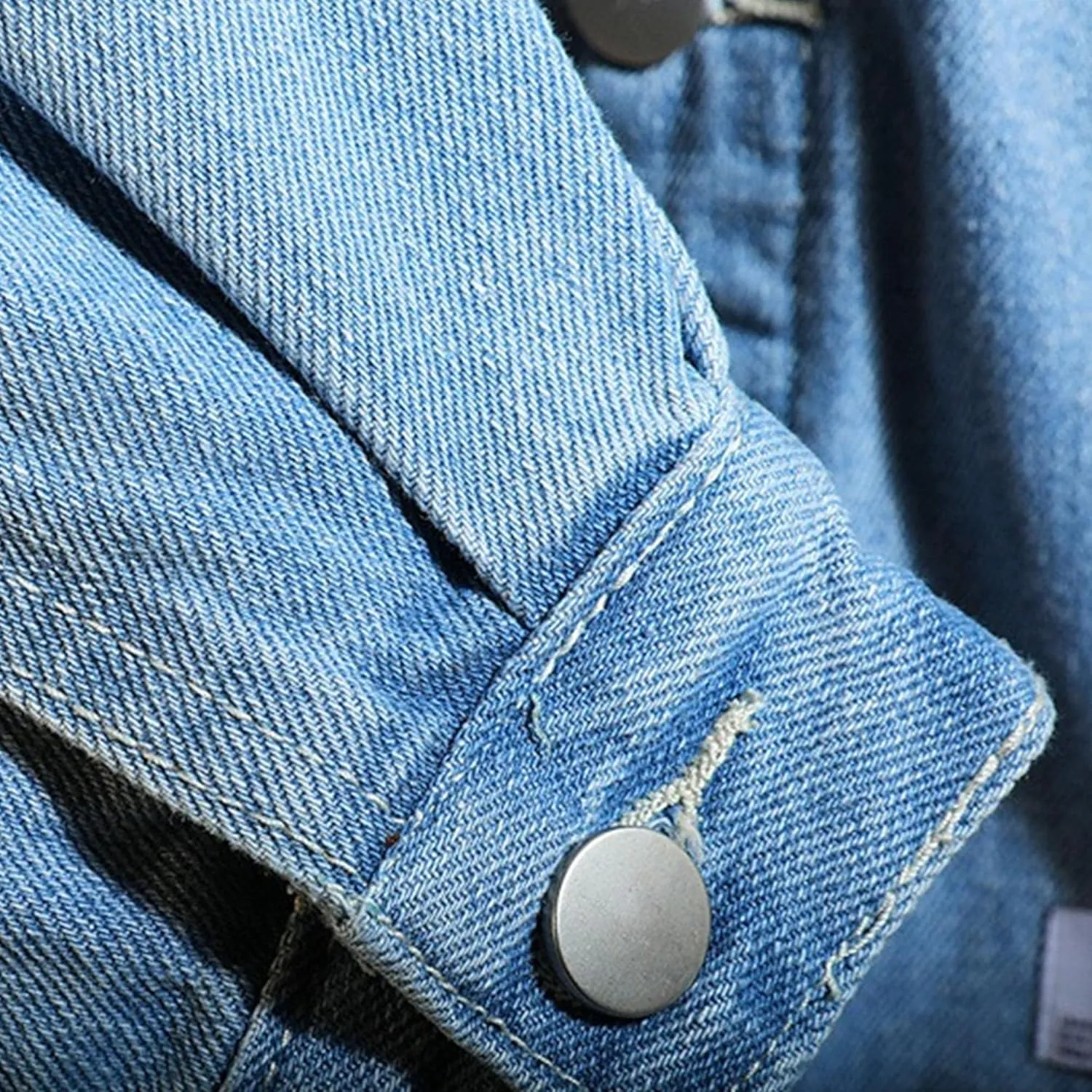 Men's Denim Hoodie Jacket Casual Long Sleeve Button Down Jeans Coat Windproof Hip Hop Trucker Hooded Jackets