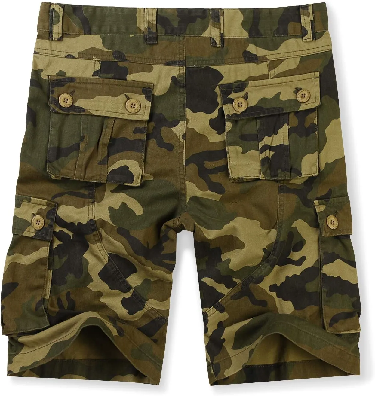OCHENTA Men's Camo Cargo Shorts with 6 Pockets Casual Military Work Shorts