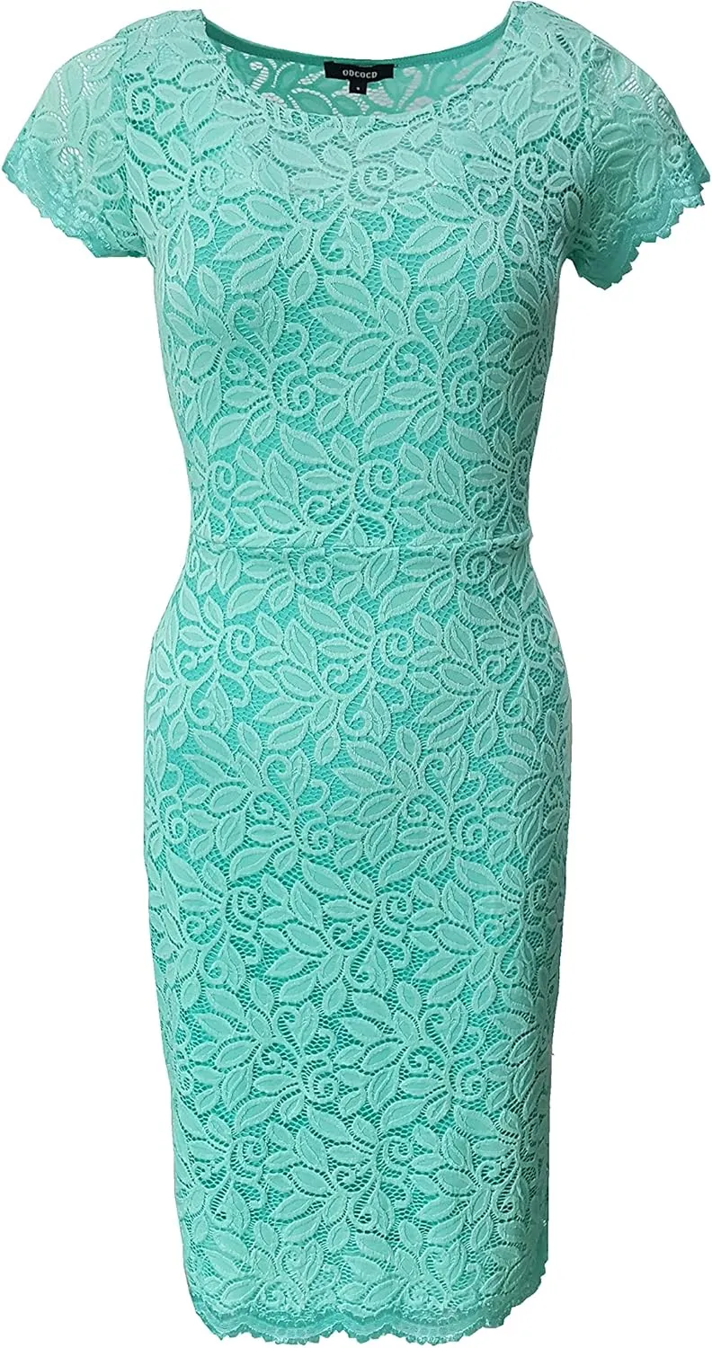 ODCOCD Women's Lace Dress/Cocktail Party Dress/Wedding Guest & Bridesmaid Dresses