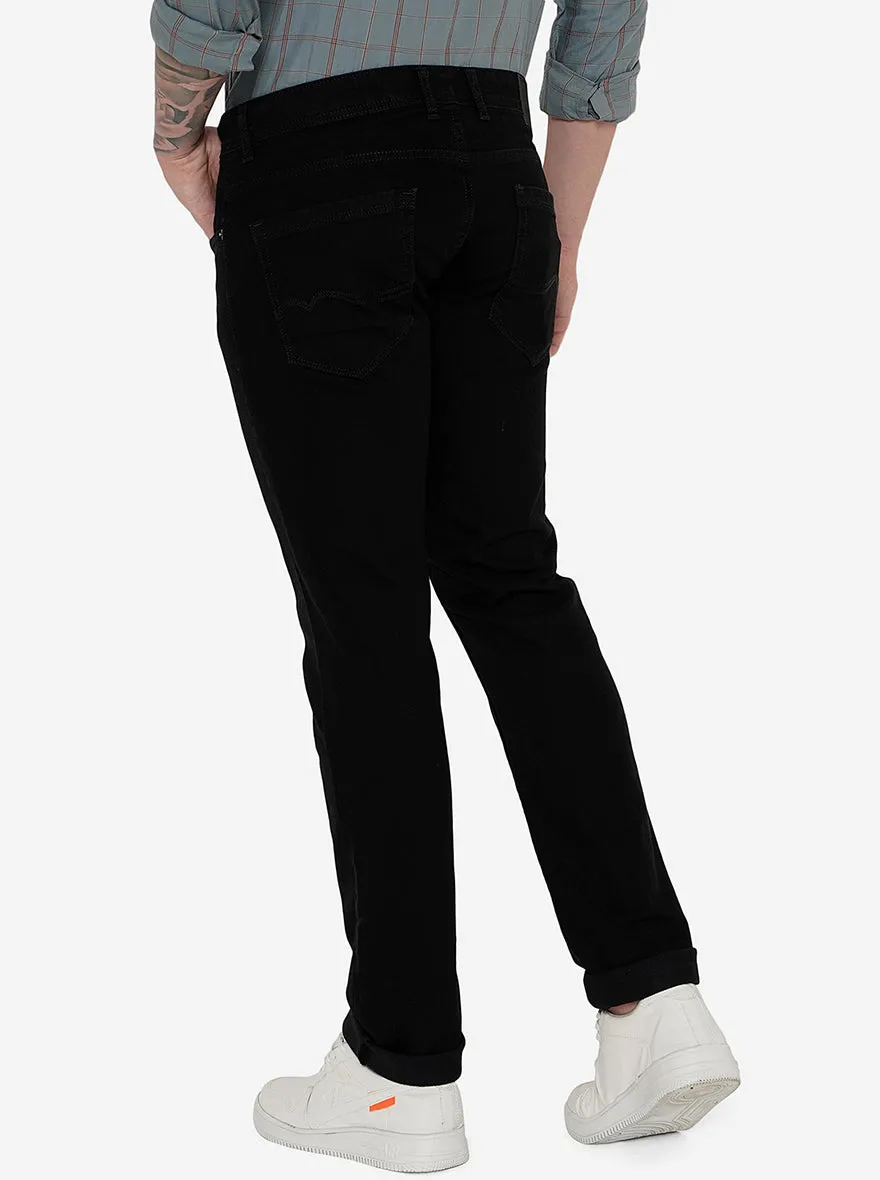 Raw Black Washed Narrow Fit Jeans | Greenfibre