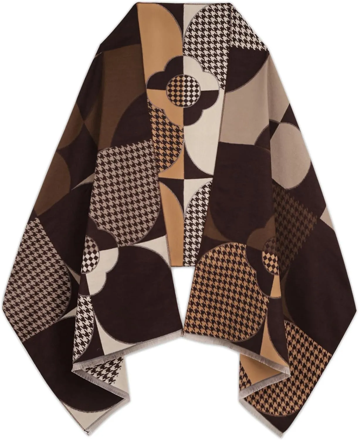 Relang Scarfs for Women Pashmina Silky Shawl Wrap for Evening Dressing Blanket Open Front Poncho Cape