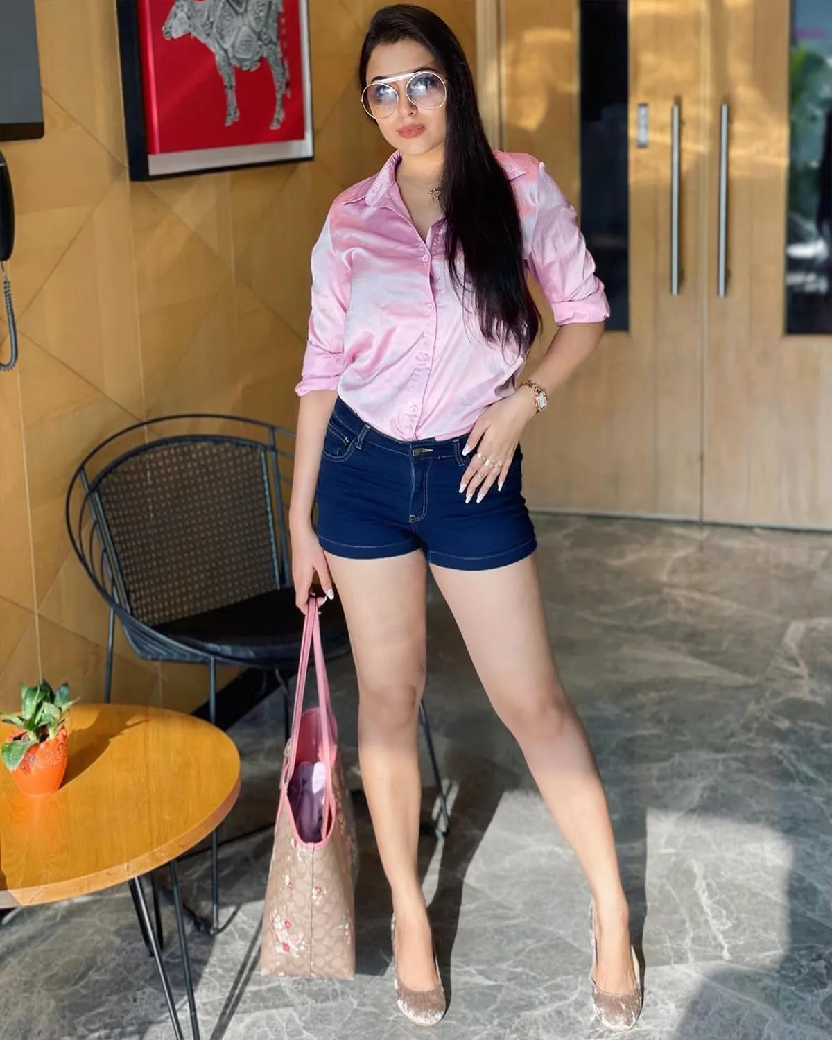 Satin Silk Button Up Blouses for Women Dressy Casual - Button Down Shirts Long Sleeve Office Tops with Pocket