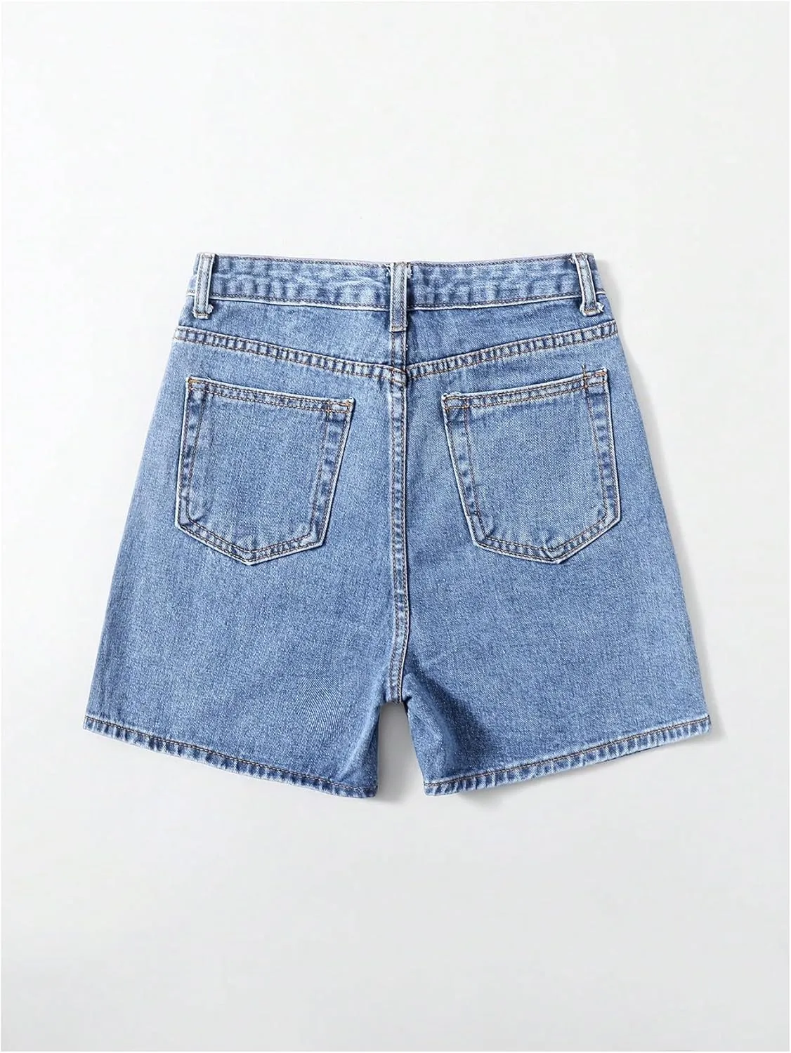 SHENHE Women's Summer Jean Shorts High Waisted Straight Leg Casual Vintage Denim Shorts
