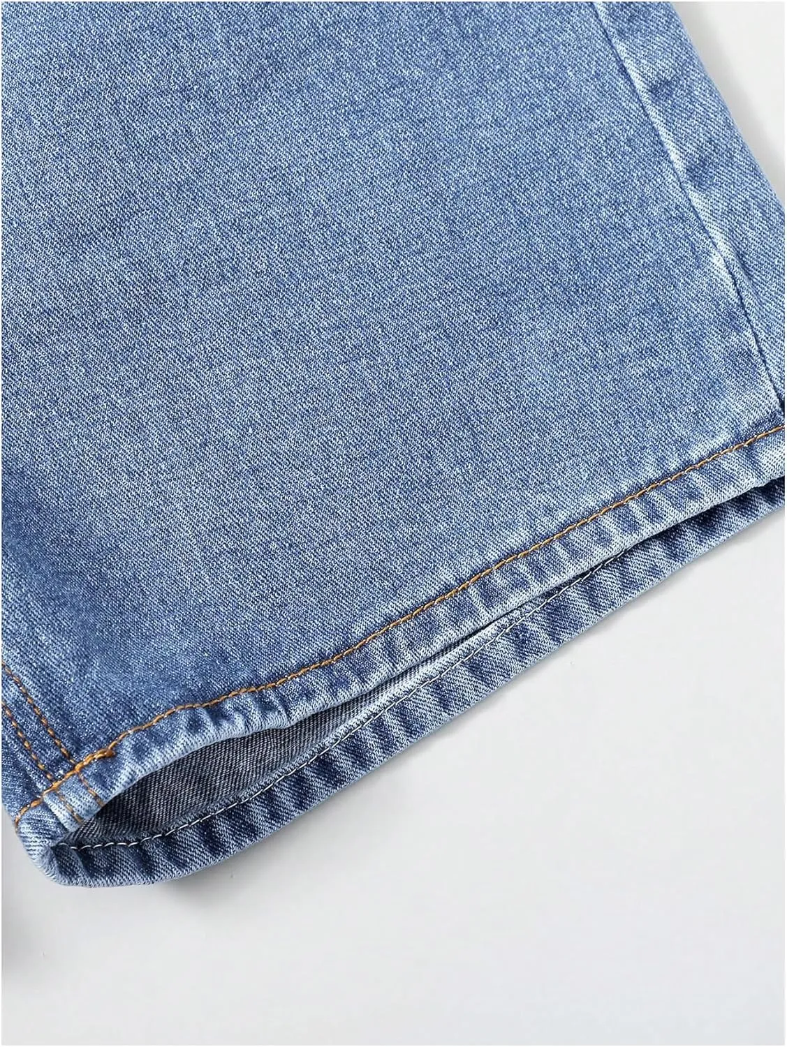 SHENHE Women's Summer Jean Shorts High Waisted Straight Leg Casual Vintage Denim Shorts