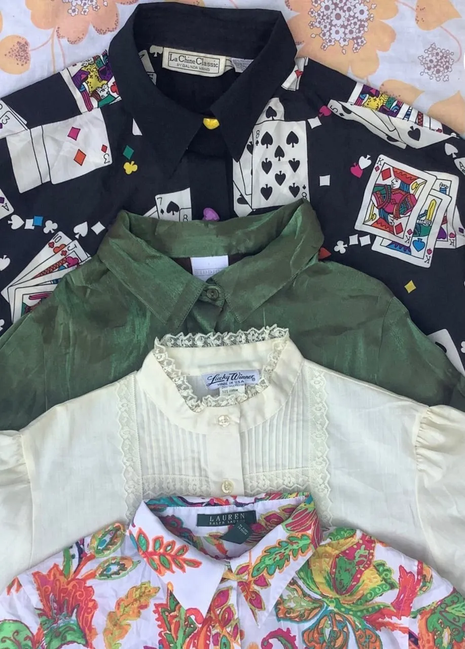 Vintage Ladies Long Sleeve Blouses - 25kg - Grade A /B