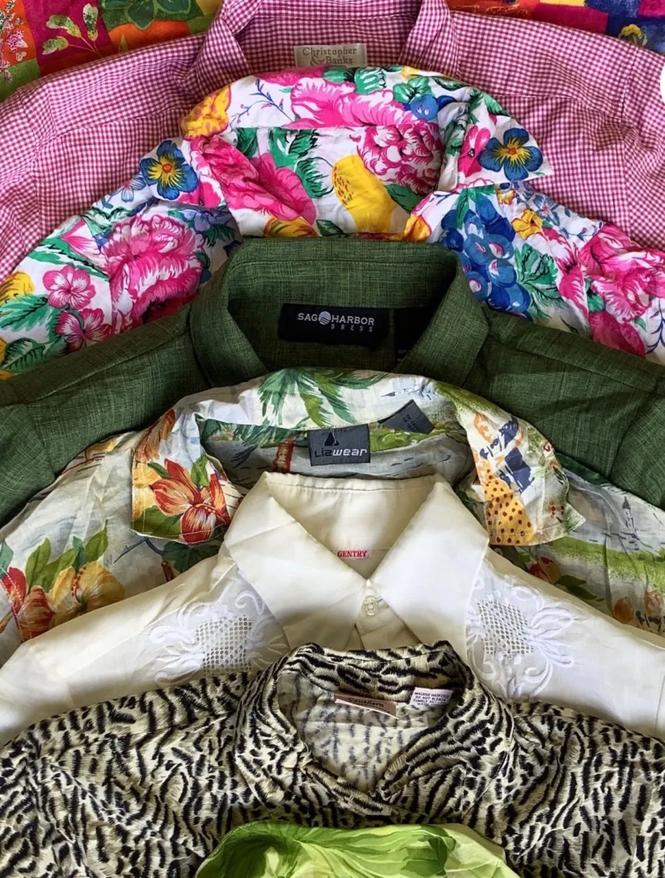 Vintage Ladies Short Sleeve Blouses - 25 kg - Grade A /B