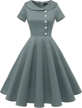 Wedtrend Women's 1950s Vintage Audrey Hepburn Style Cocktail Swing Dresses