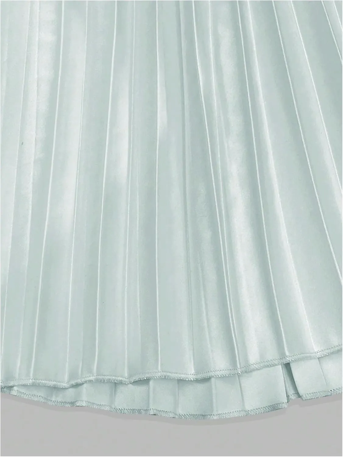 Women's Pleated A Line Midi Skirts Elastic Waist Flared Elegant Office Work Flowy Skirt